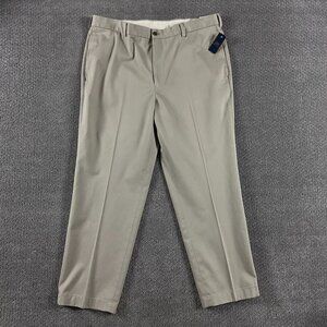 Brooks Brothers Advantage Chino Clark Pants Mens 40x30 Khaki Flat Front Straight